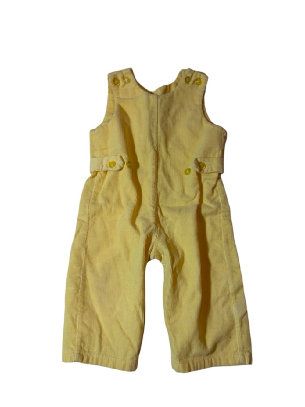 Vintage Babycrest Yellow Corduroy Overalls Toddler Japan Cottagecore Romper